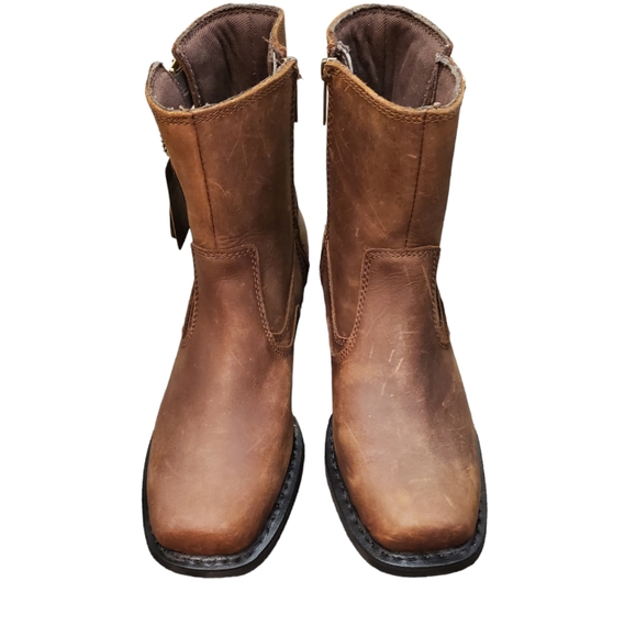 Harley-Davidson Other - Harley Davidson Men's Trent Work Distressed Brown Zip On Riding Boots